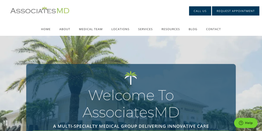Nurse practitioner Website Design 12 Associates MD
