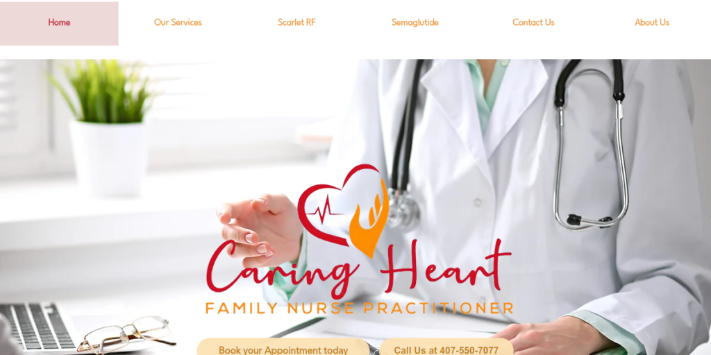 Nurse practitioner Website Design 7 Caring Heart NP