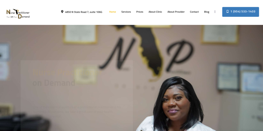 Nurse practitioner Website Design 11 FLNP Pod