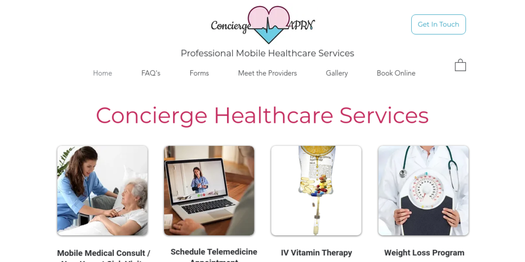 Nurse practitioner Website Design 17 Ivconcierge Aprn