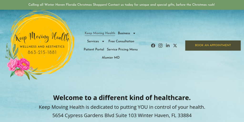 Nurse practitioner Website Design 8 Keep Moving ealth