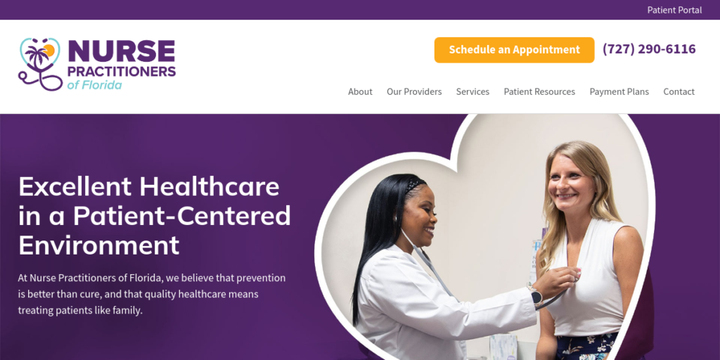Nurse practitioner Website Design 1 Nurse practitioner fl