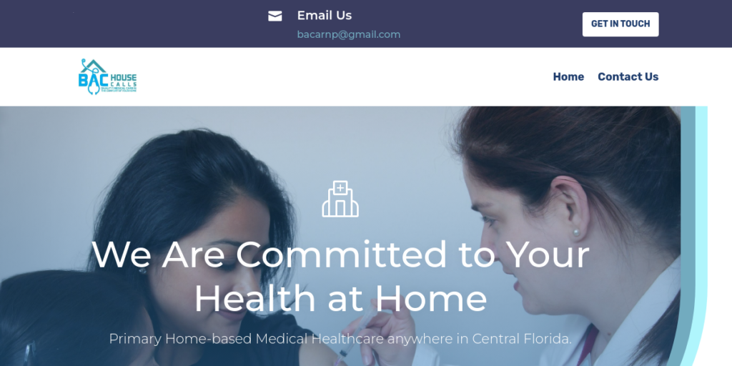 Nurse practitioner Website Design 2 bac Healthcare