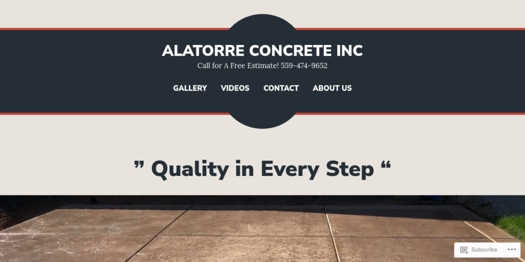Concrete Contractor Website Design 17 6TY1P2SG Alatorre Concrete