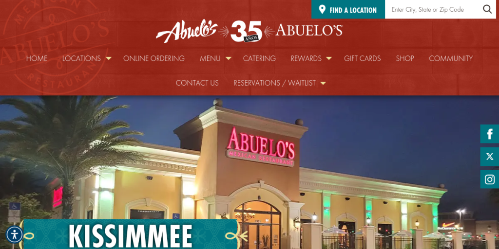 Mexican restaurant Website Design 10 Abuelos