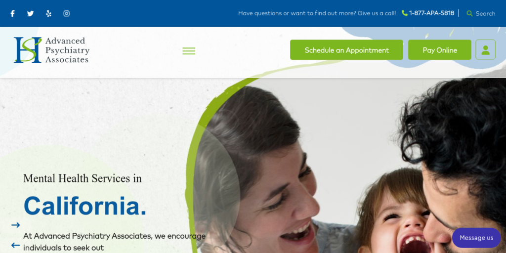 Psychiatrist Website Design 2 Advanced Psychiatry Associates
