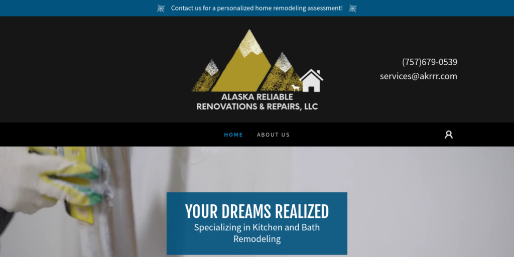 General Contractor Website Design 22 Alaska Reliable Renovations
