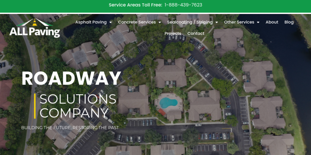 Driveway Contractor Website Design 19 All Paving