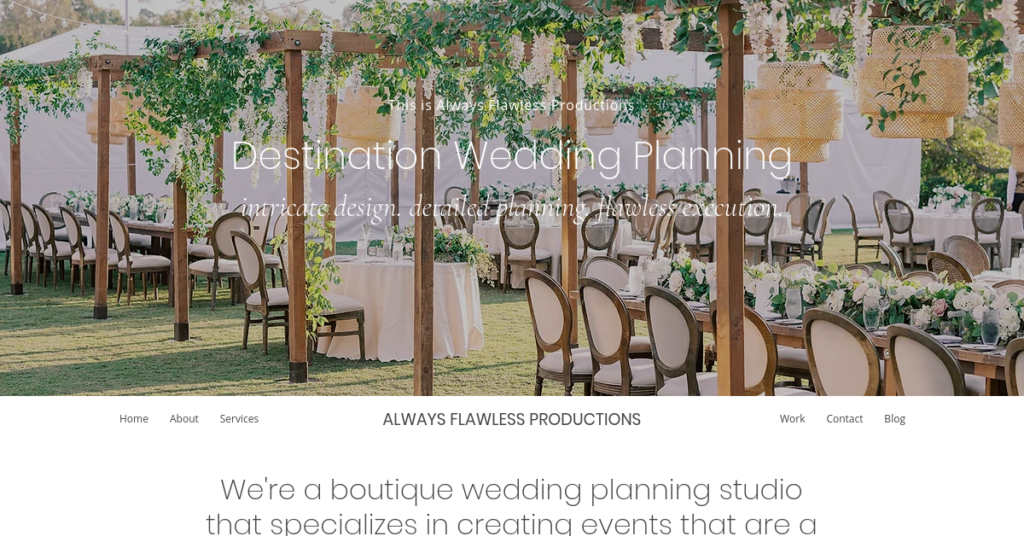 Wedding Planner Website Design 21 Always Flawless Productions