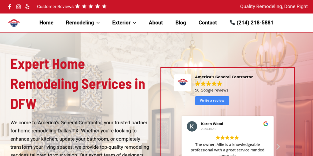 General Contractor Website Design 3 Americas General Contracting