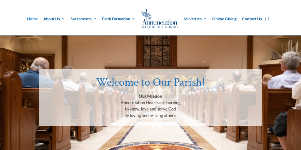 Catholic Church Website Design 5 Annunciation Orlando