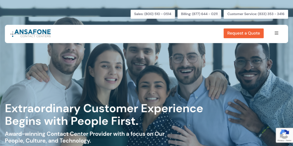 Call Center Website Designs 7 AnsaFone