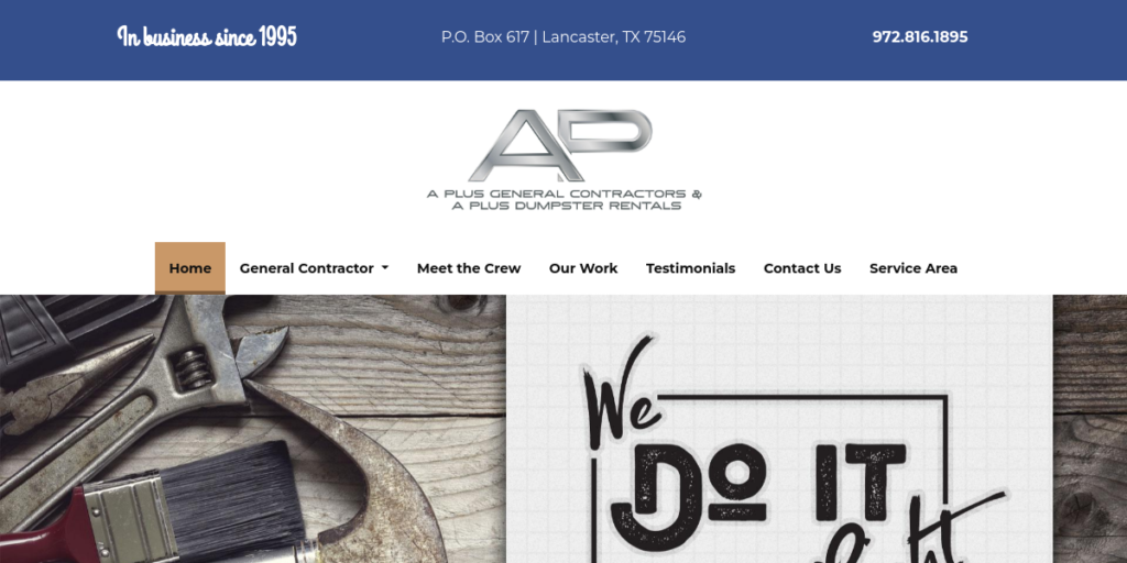 General Contractor Website Design 41 Aplus General Contractors