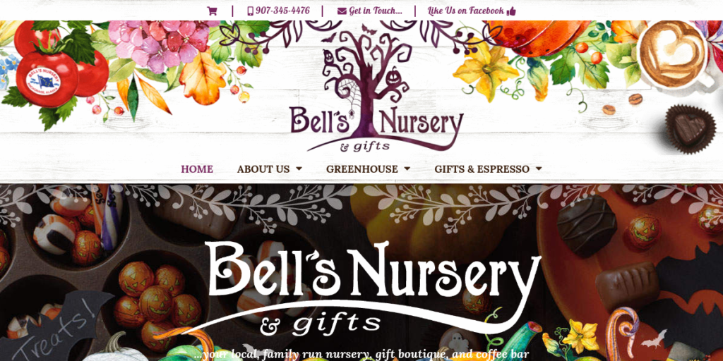 Plant Nursery Website Design 4 Bells Nursery Alaska