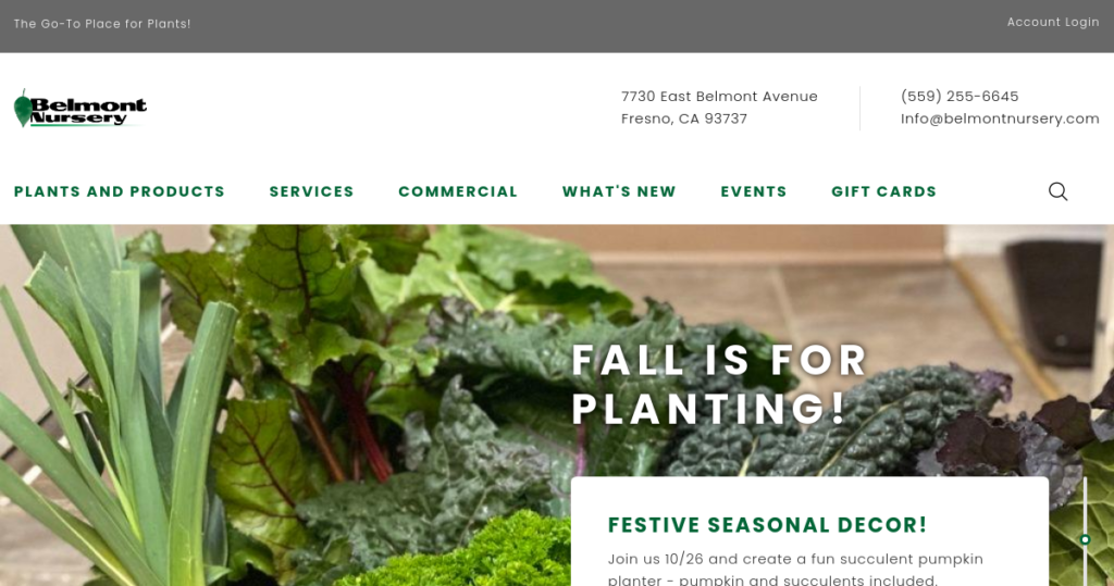 Plant Nursery Website Design 30 Belmont Nursery