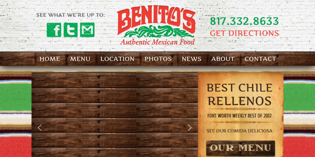 Mexican restaurant Website Design 29 Benitos Mexican
