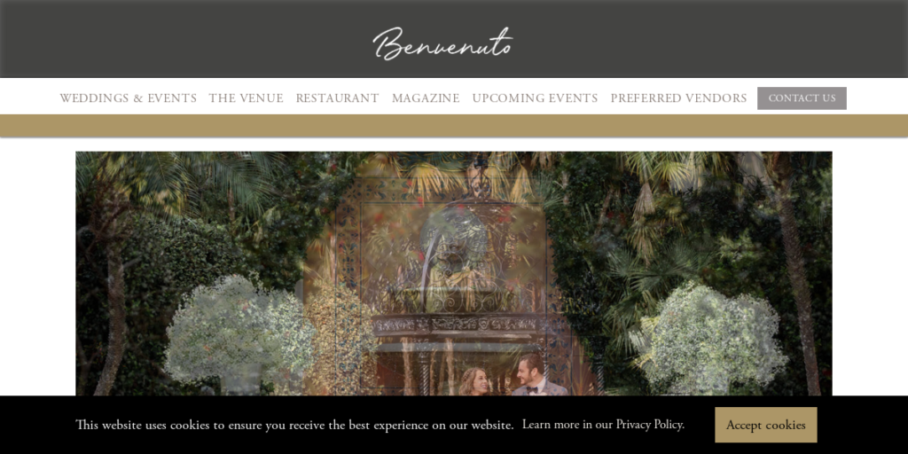 Wedding Venues Website Design 31 Benvenuto Restauran