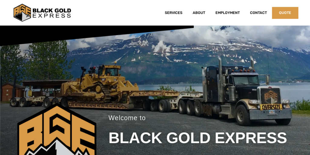 Trucking Company Website Design 14 Black Gold Alaska