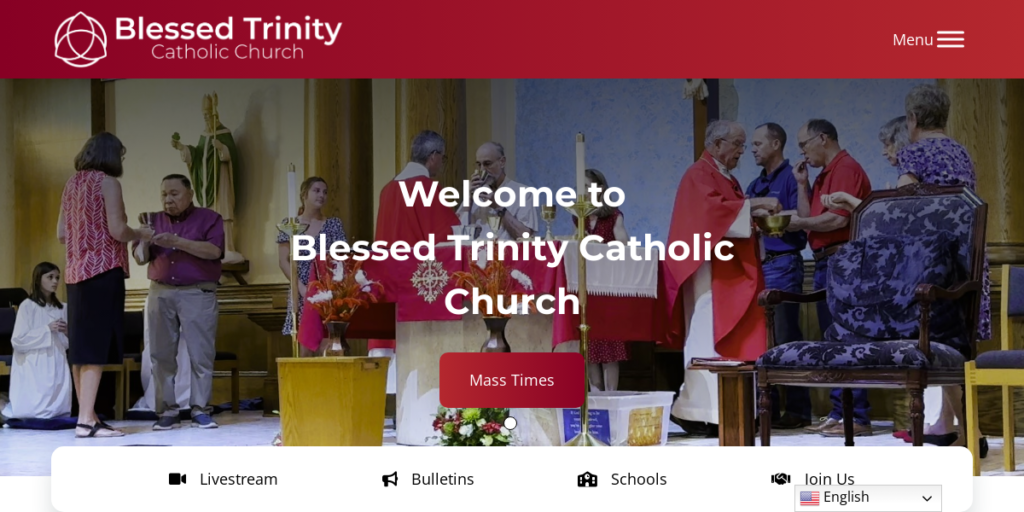 Catholic Church Website Design 2 Blessed Trinity