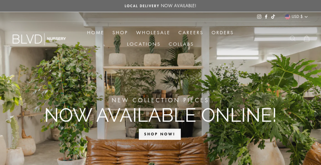 Plant Nursery Website Design 23 Blvd Nursery 1