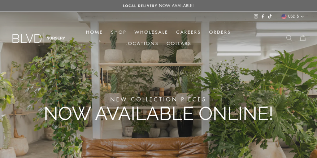 Garden Center Website Design 20 Blvd Nursery