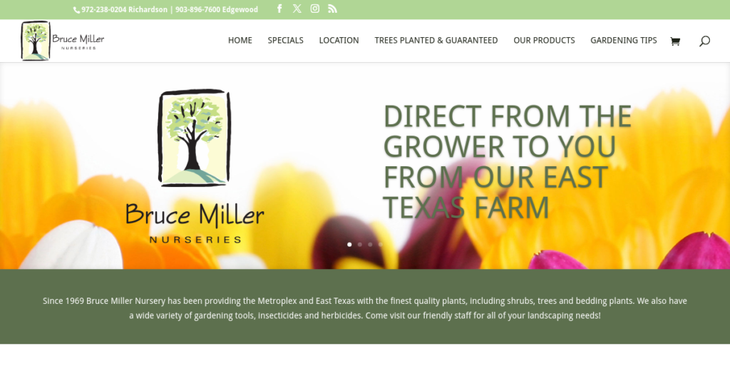 Plant Nursery Website Design 6 Brucemiller Nursery