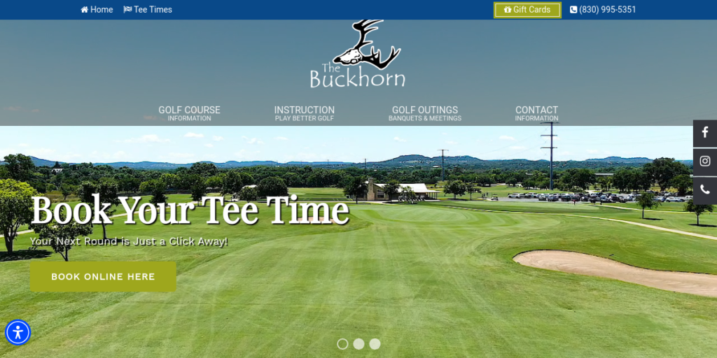 Golf Course Website Design 32 Buckhorn Golf Course