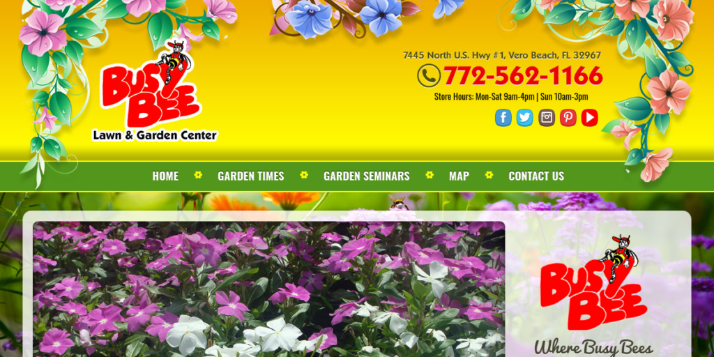 Garden Center Website Design 29 Busy Bee Garden Center
