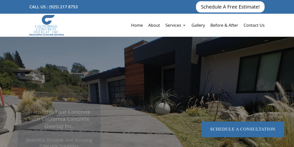 Concrete Contractor Website Design 20 C Coverlay