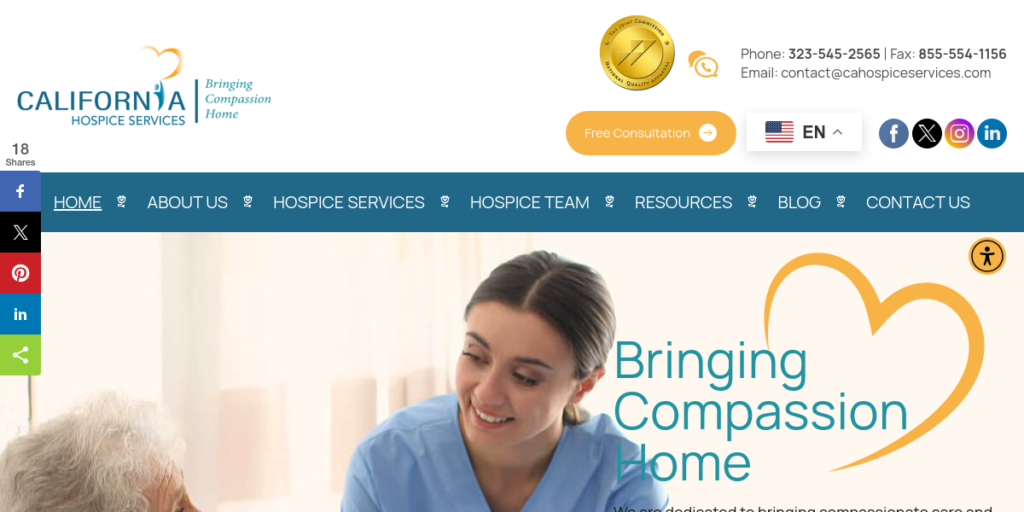 Hospice Website Design 2 CA Hospice Services