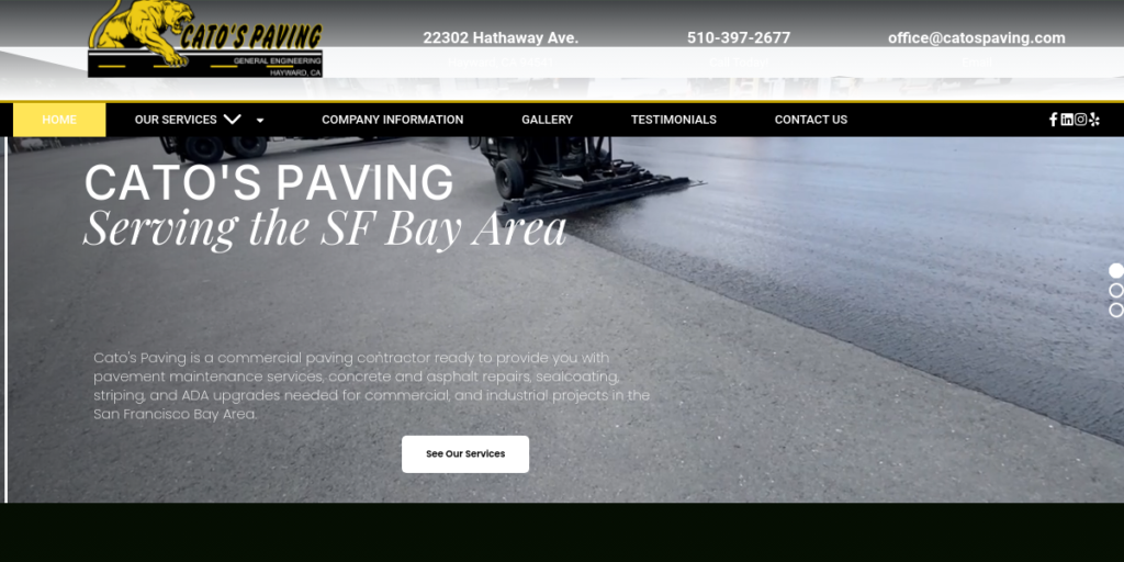 Driveway Contractor Website Design 17 Catos Paving