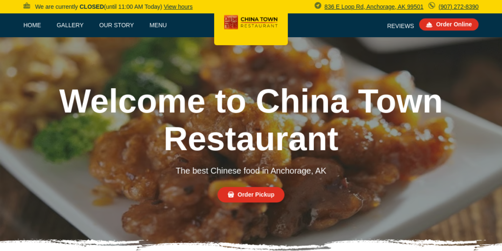 Chinese Restaurant Website Design 6 China Town an Chorage