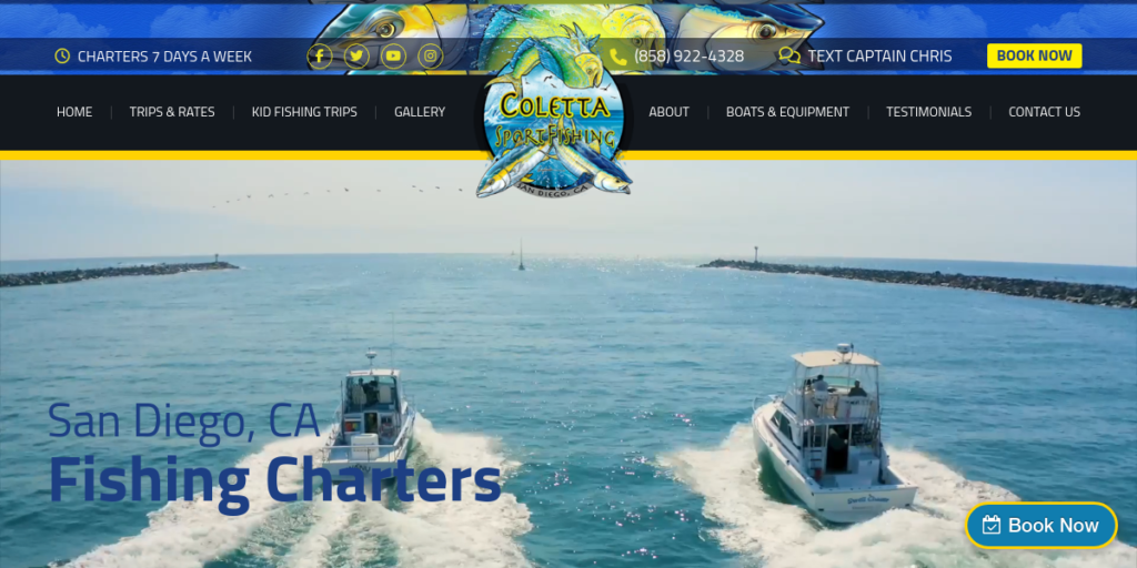 Fishing Charter Web Design 14 Coletta Sport Fishing