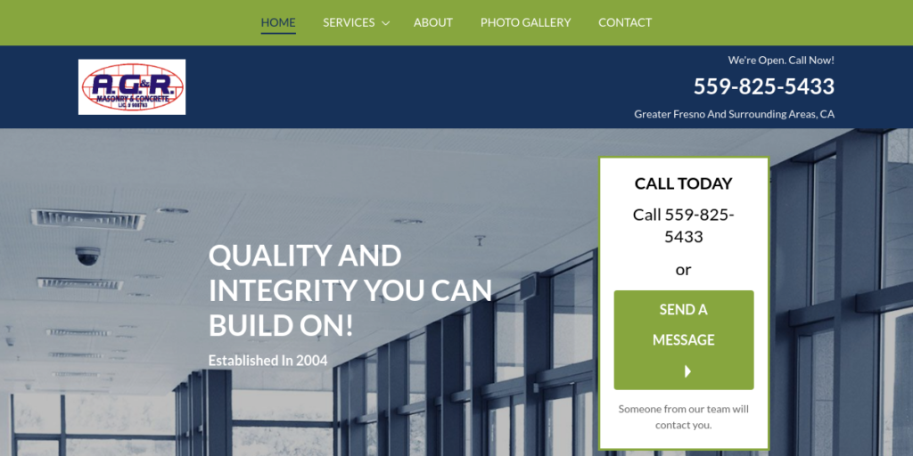 Concrete Contractor Website Design 25 Concrete And Masonry Fresno