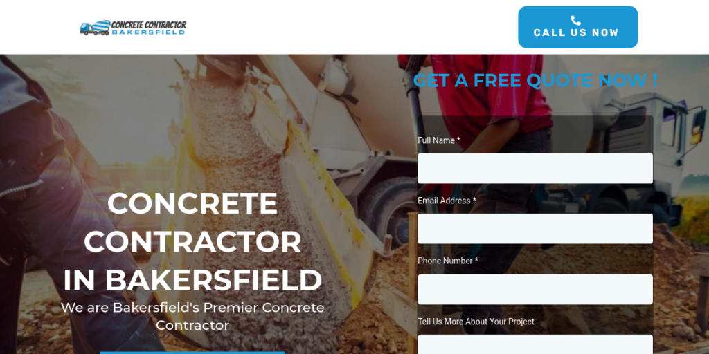 Concrete Contractor Website Design 27 Concrete Contractor Bakers Field