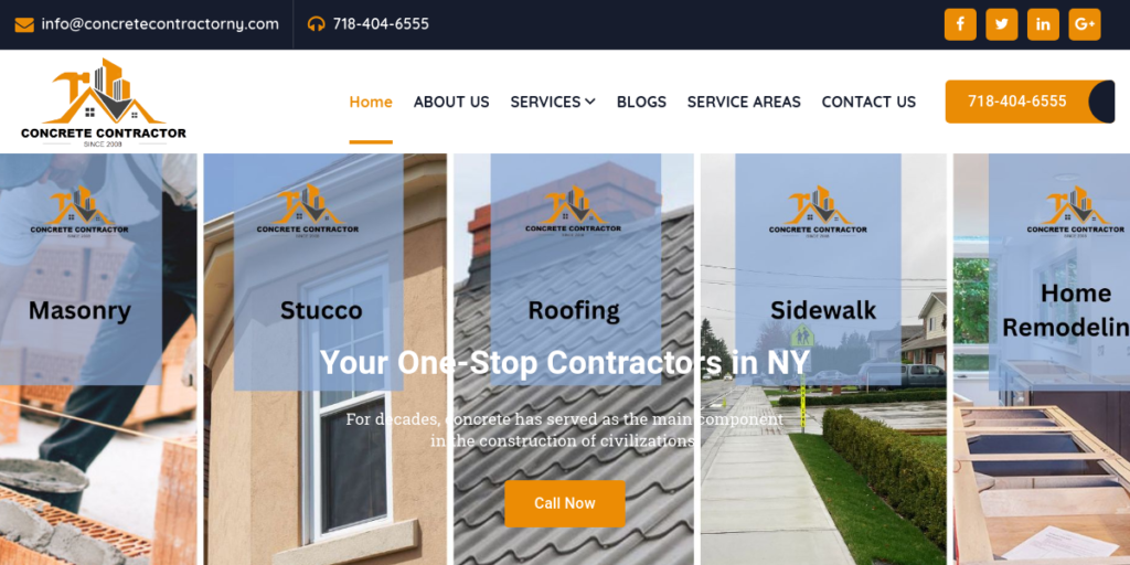 Concrete Contractor Website Design 35 Concrete Contractor NY