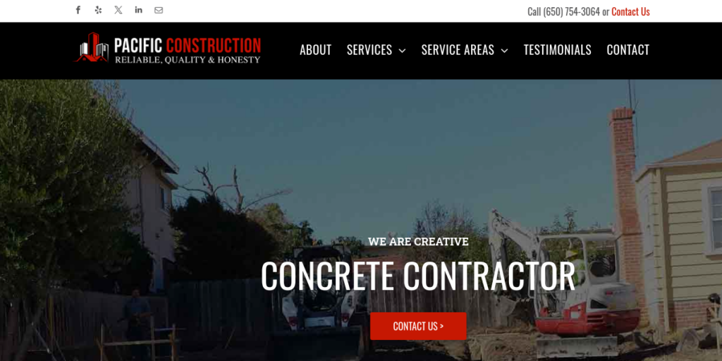 Concrete Contractor Website Design 41 Concrete Contractor SanbrunoCA
