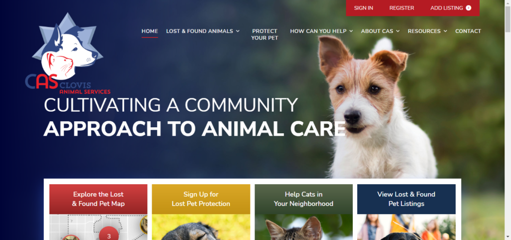 Animal Shelter Website Design 2 Covis Animal Services