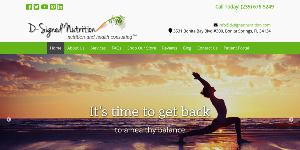 Dietitian Website Design 7 D Signed Nutrition