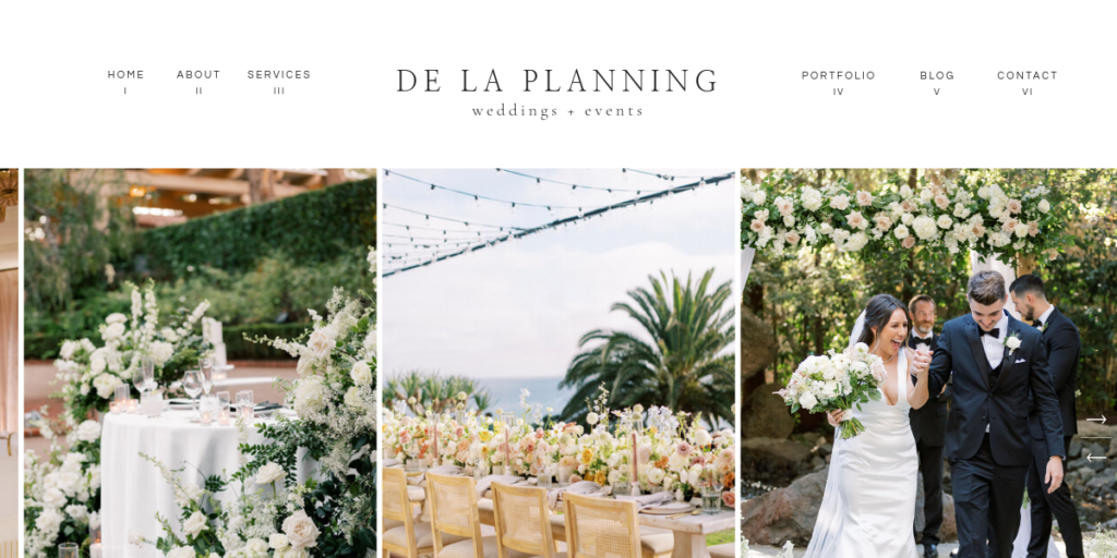 Wedding Planner Website Design 16 DE LA Planning