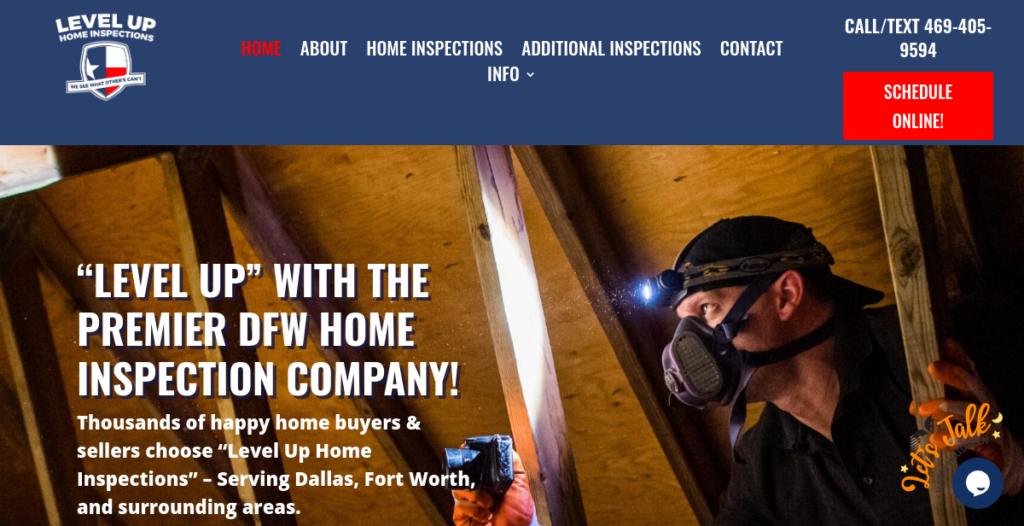 Home inspector Website Design 20 DFW Top Inspect