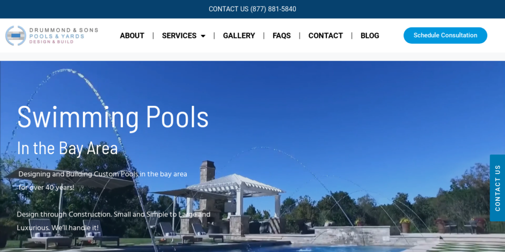 Swimming Pool Contractor Website Design 19 DaS Pools