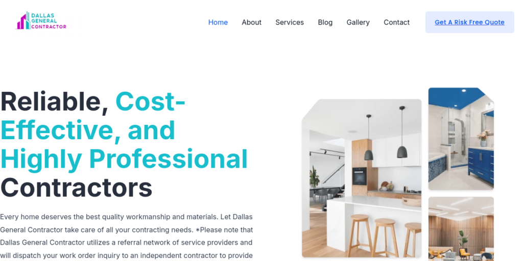 General Contractor Website Design 6 Dallas General Contractor