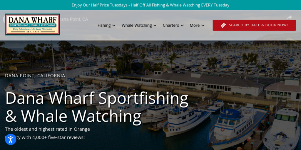 Fishing Charter Web Design 25 Dana Wharf