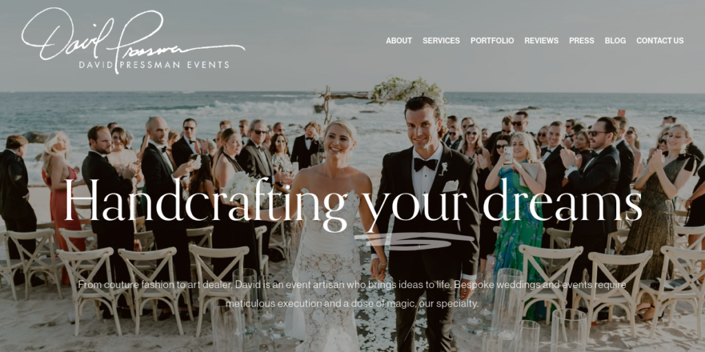 Wedding Planner Website Design 28 David Pressman Events