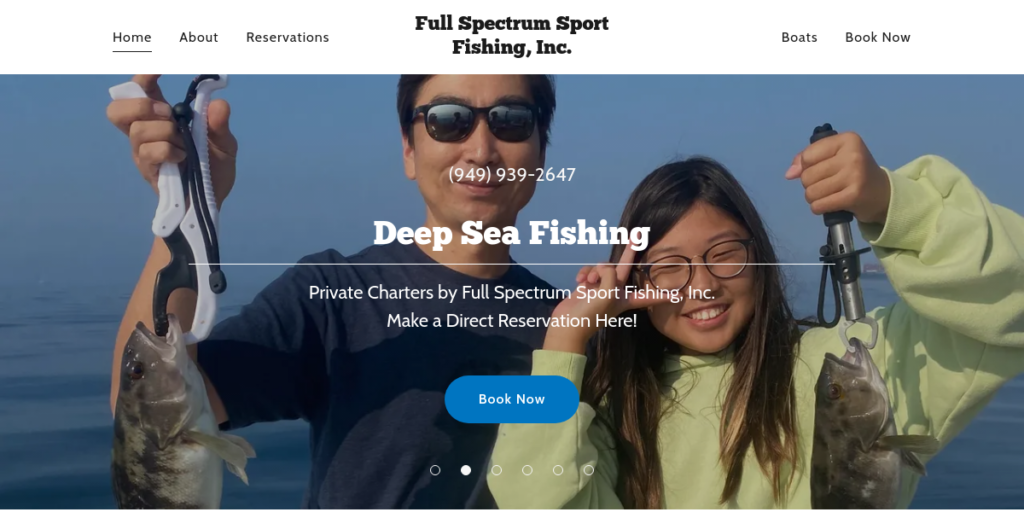 Fishing Charter Web Design 10 Deep Sea Fishing