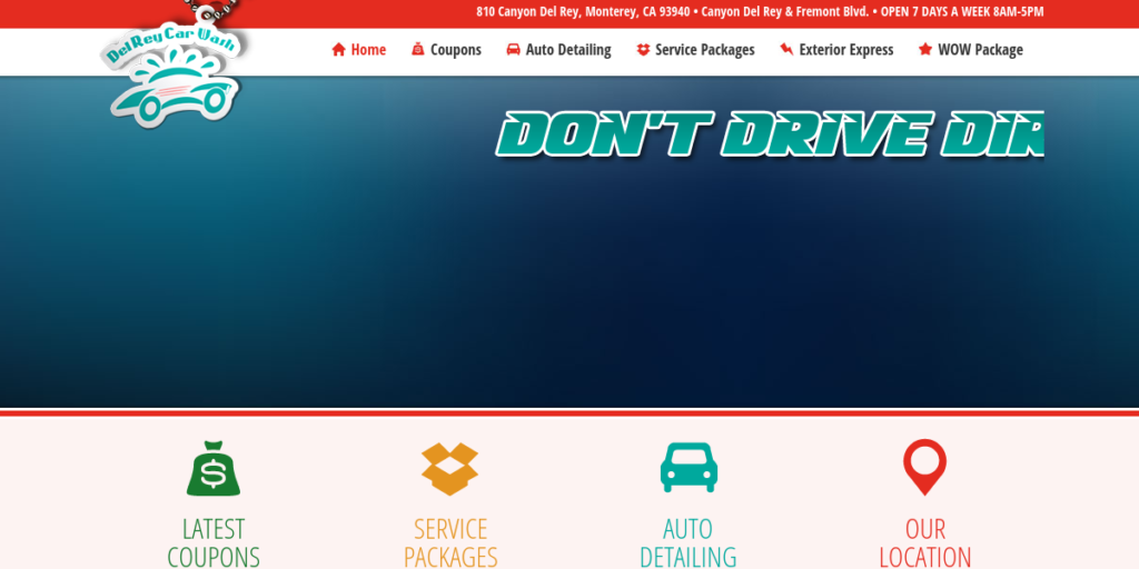 Car Wash Website Design 15 Delrey Car Wash