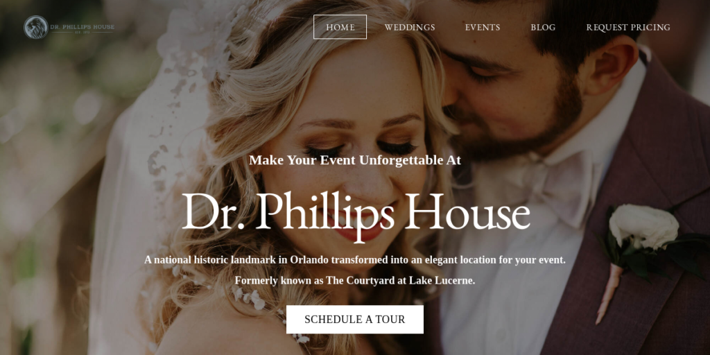 Wedding Venues Website Design 21 Dr Phillips House