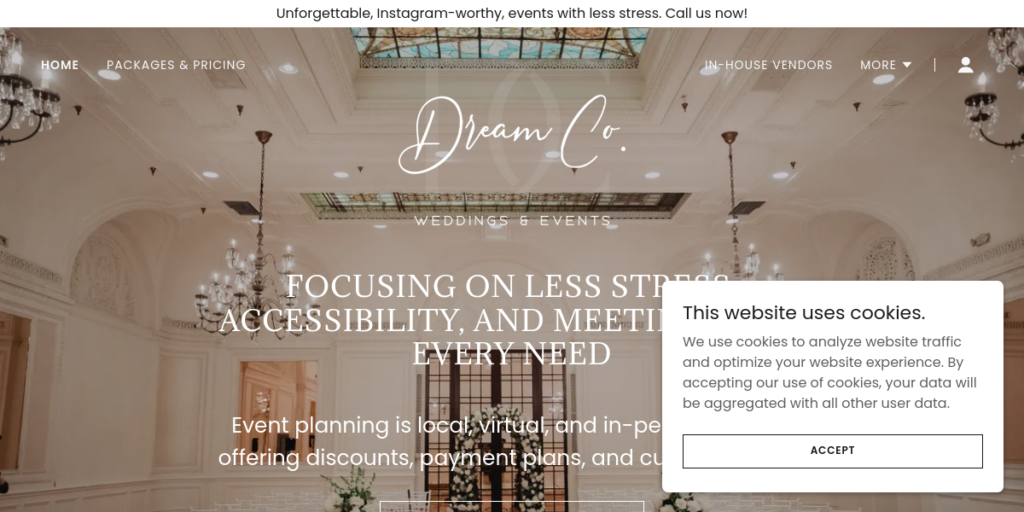 Wedding Planner Website Design 5 Dream Co Planning