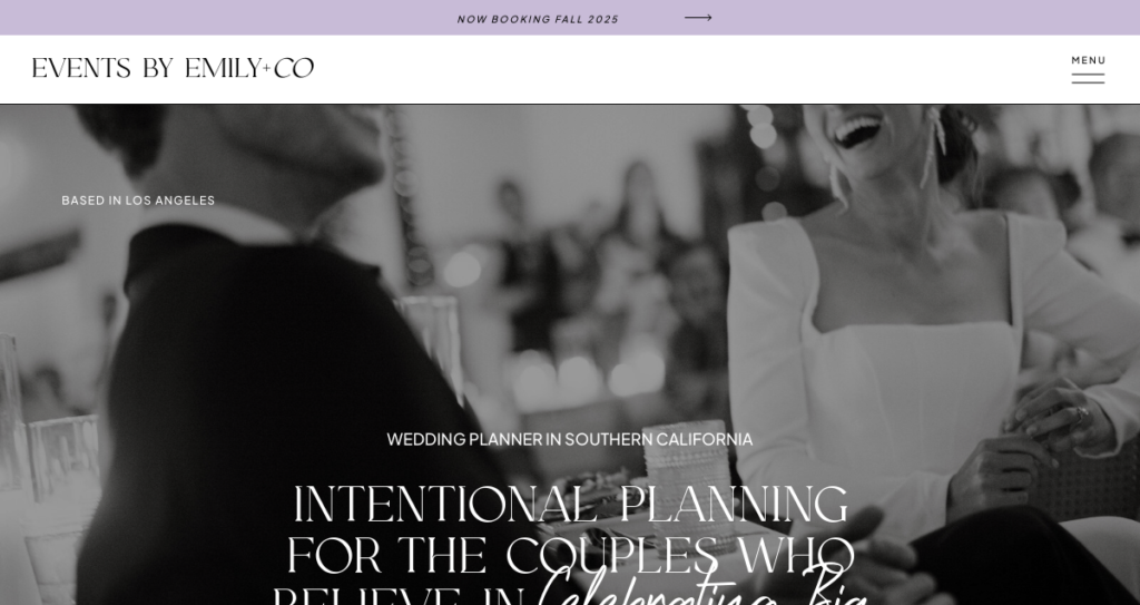 Wedding Planner Website Design 26 Events By Emily